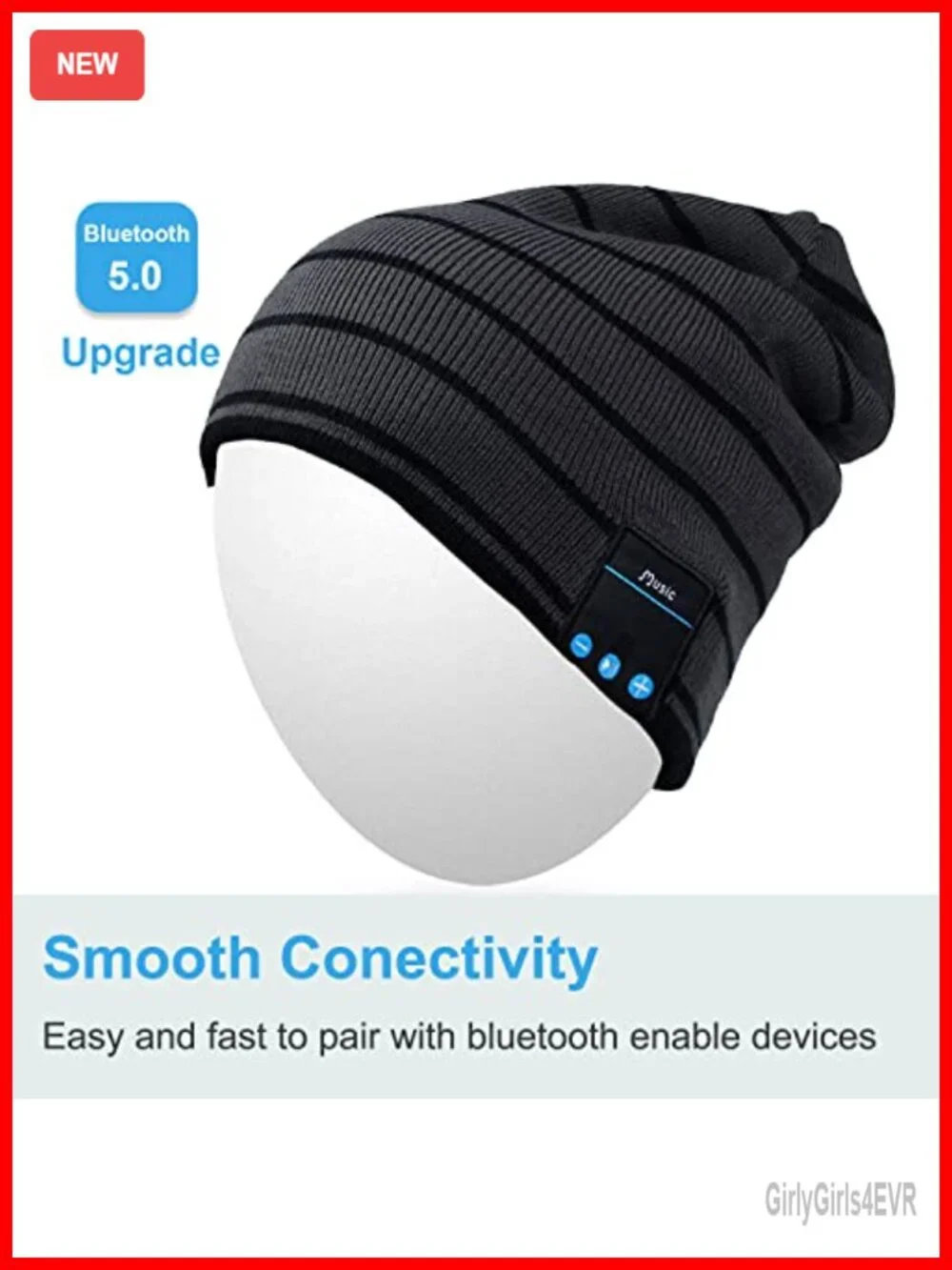 Bluetooth Beanie Hat with Stereo Speakers - Wireless Headphone for Sports